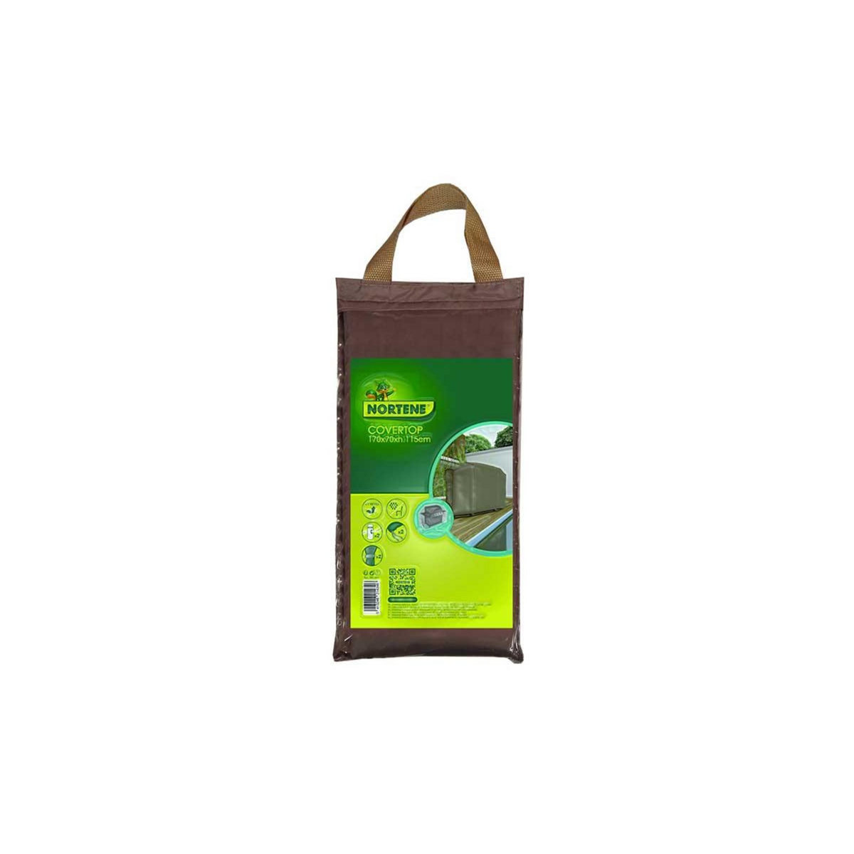 Nortene Housse de protection barbecue grand modèle COVERTOP - Taupe - 170 x 70 x 115 cm