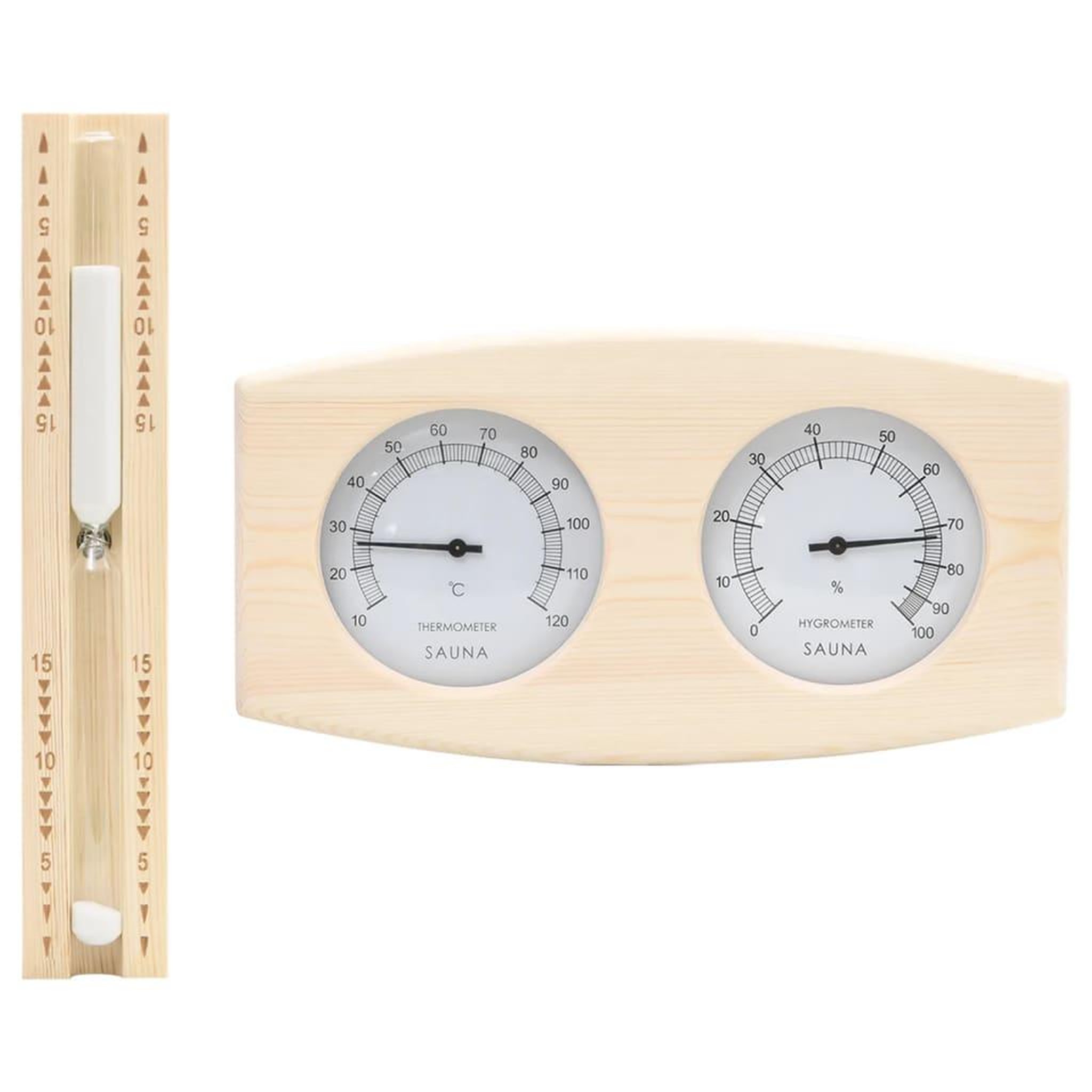 VIDAXL Ensemble 2 en 1 hydrothermographe et minuterie a sable de sauna