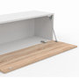 Voir la diapositive 6 : ID MARKET Meuble TV 180 cm suspendu ELIO 2 portes blanc et bois