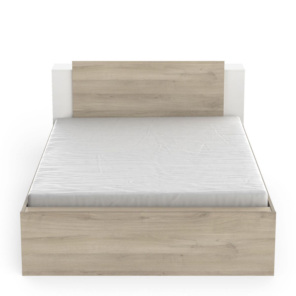 Lit 140x190/200 cm avec rangements 2 tiroirs 2 niches LOREDANA