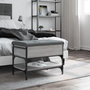 Voir la diapositive 3 : VIDAXL Banc a chaussures sonoma gris 62x42x45 cm bois d'ingenierie