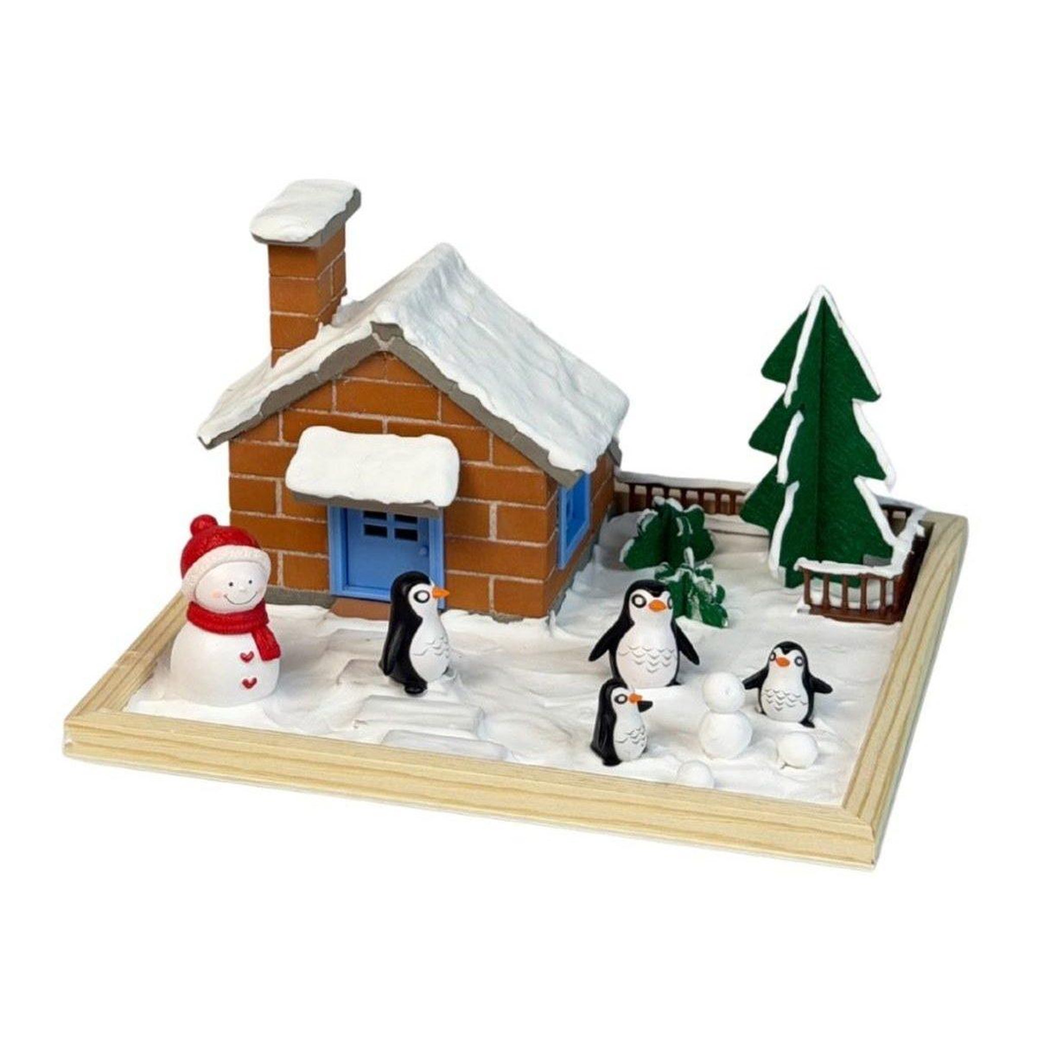 ELINELI Jeu de construction en briques - Maison d'hiver