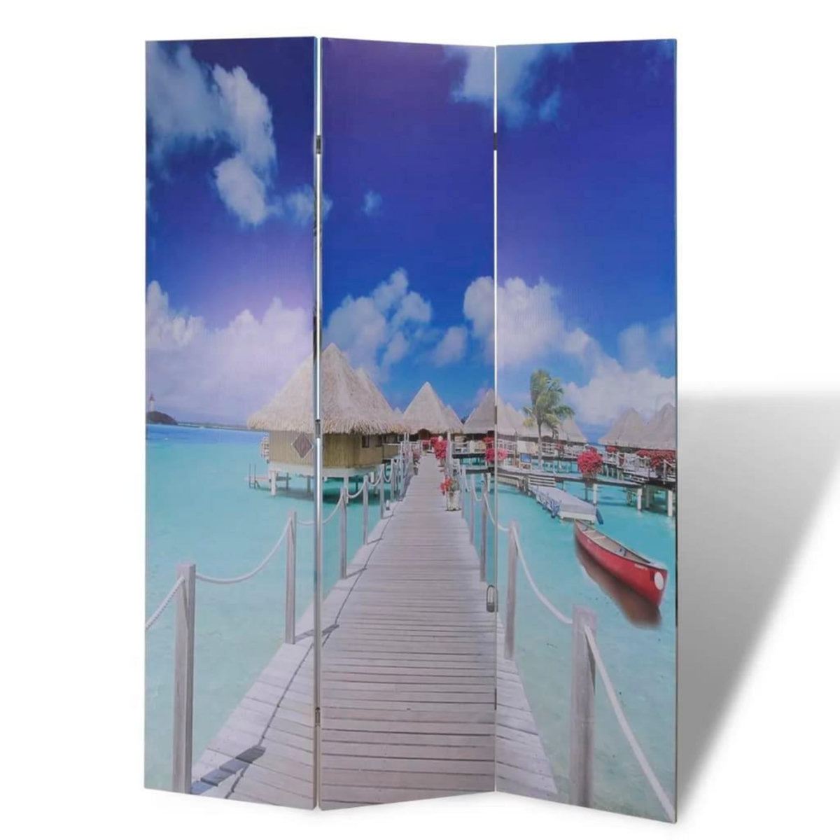 VIDAXL Cloison de separation pliable 120 x 170 cm Plage