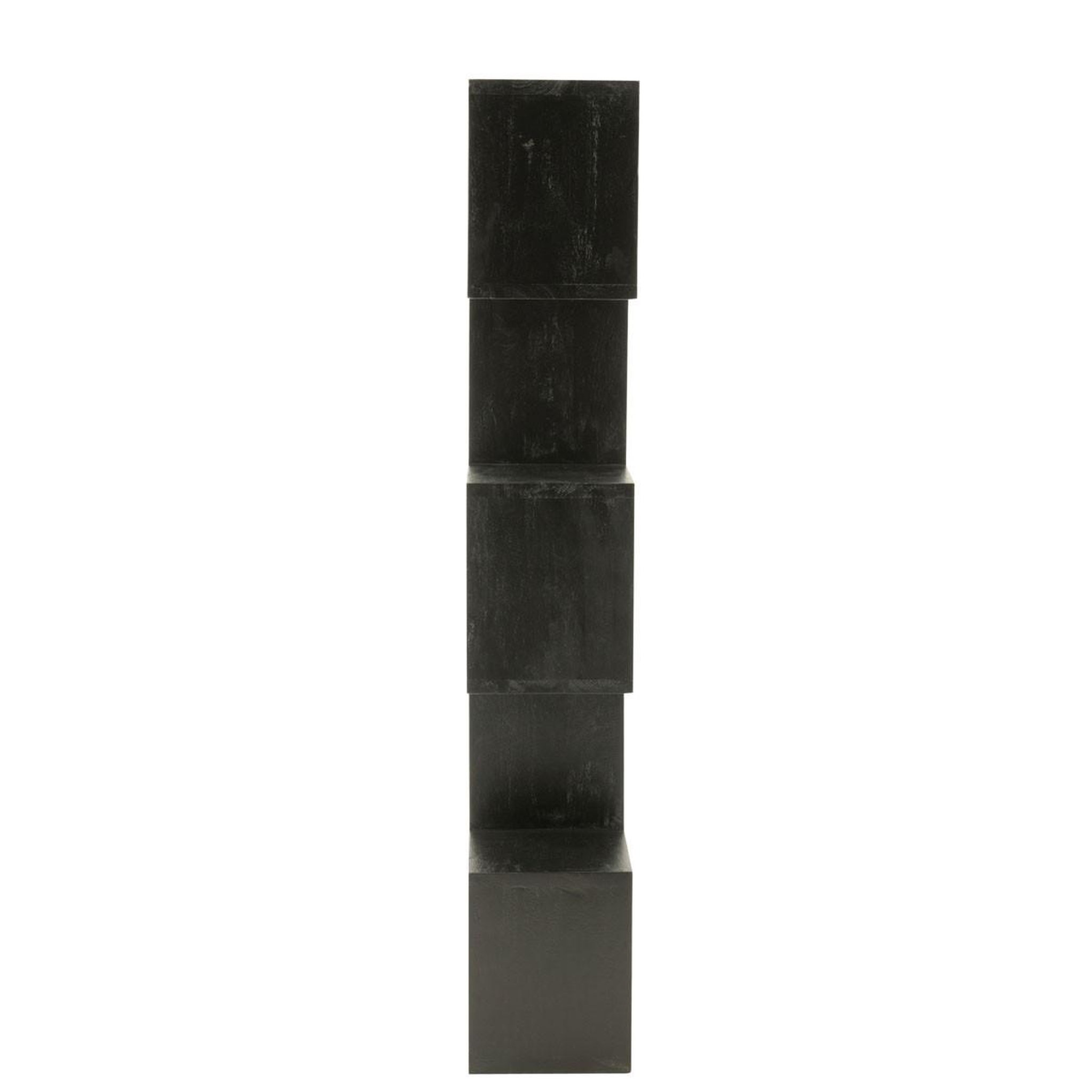 Voir la diapositive 3 : J-LINE Bibliothèque en Bois  Lattes Verticales  180cm Noir