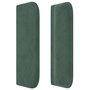 Voir la diapositive 4 : VIDAXL Tete de lit avec oreilles Vert fonce 103x16x78/88 cm Velours