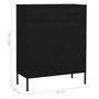 Voir la diapositive 6 : VIDAXL Armoire de rangement Noir 80x35x101,5 cm Acier