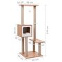 Voir la diapositive 6 : VIDAXL Arbre a chat avec tapis a gratter en sisal 129 cm