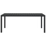 Voir la diapositive 2 : VIDAXL Table de jardin Noir 185 x 90 x 74 cm Aluminium et WPC