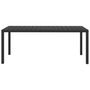 Voir la diapositive 2 : VIDAXL Table de jardin Noir 185 x 90 x 74 cm Aluminium et WPC