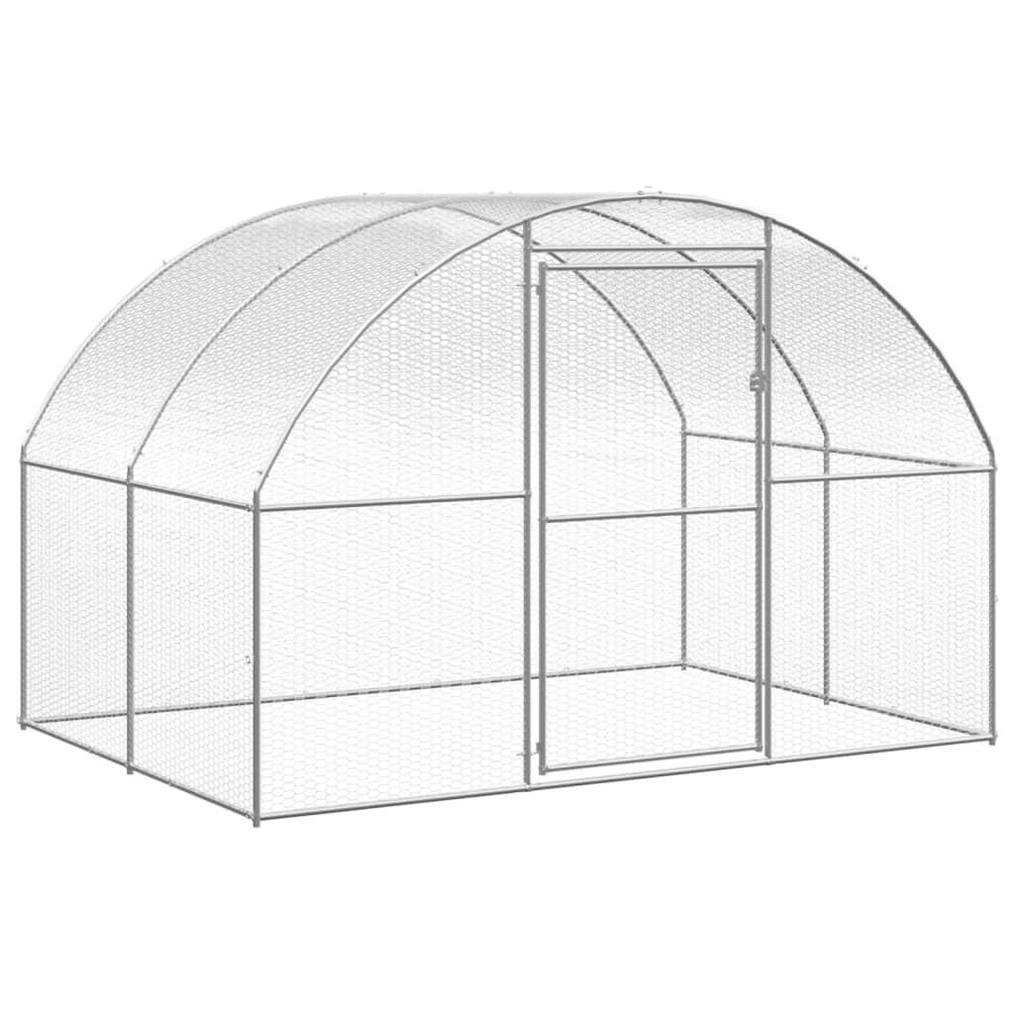 Voir la diapositive 4 : VIDAXL Poulailler d'exterieur 3x8x2 m Acier galvanise