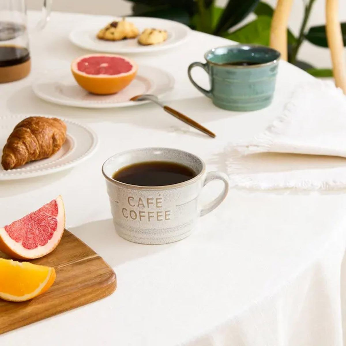 SECRET DE GOURMET Lot de 6 Tasses à Café  Joel  26cl Blanc