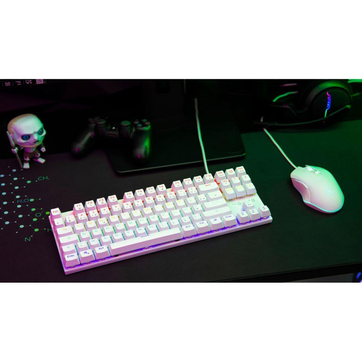 THE G-LAB Pack clavier et souris gamer COMBO MERCURY/W FR 2 EN 1