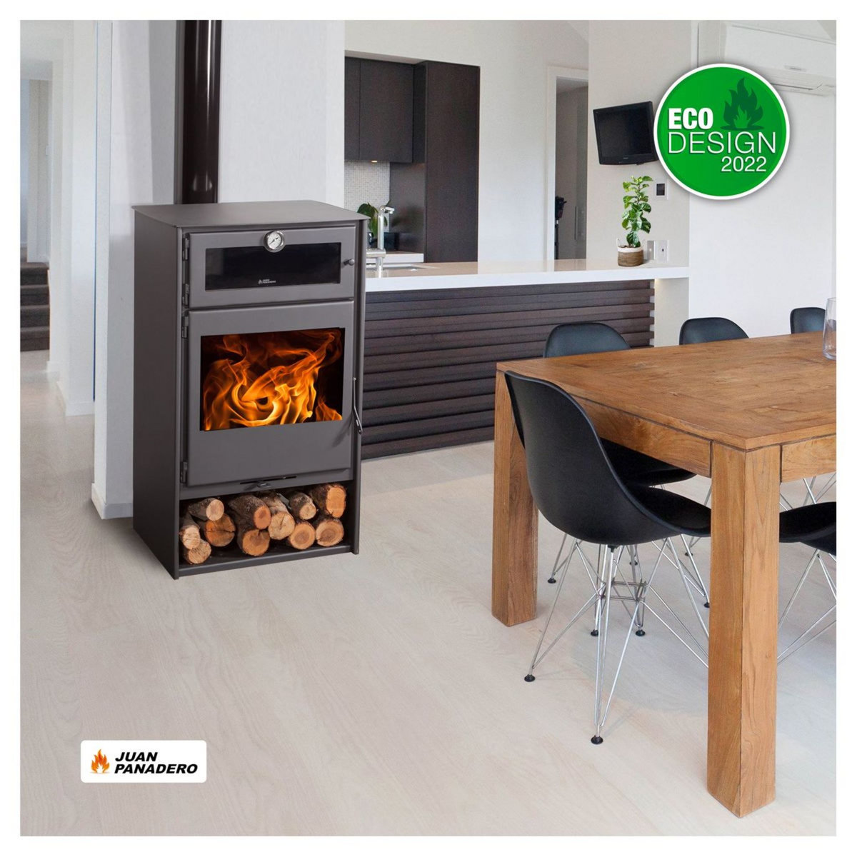 Juan Panadero Poêle à bois NICE TITANIUM 8 Kw