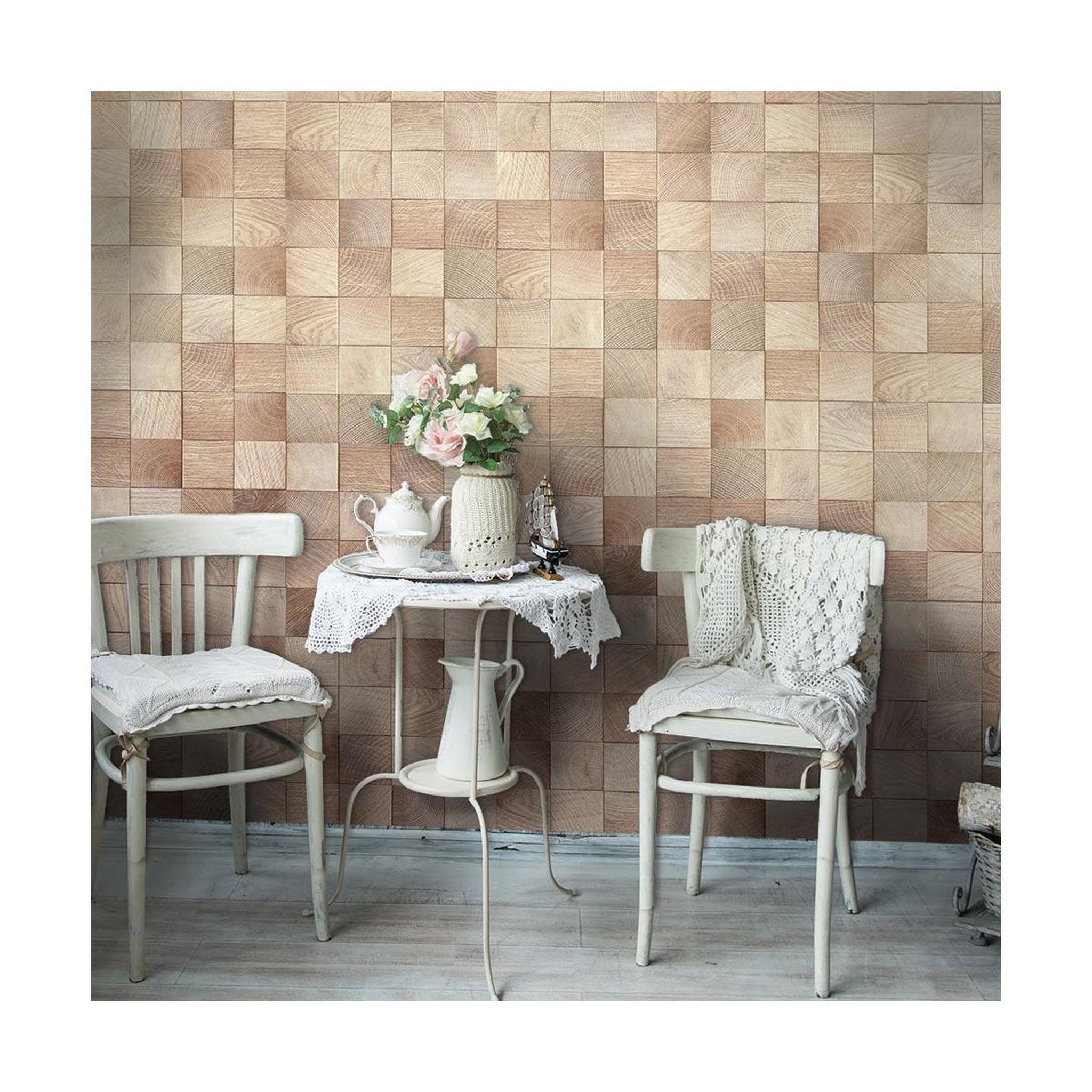 Paris Prix Papier peint  wooden geometry  50x1000cm