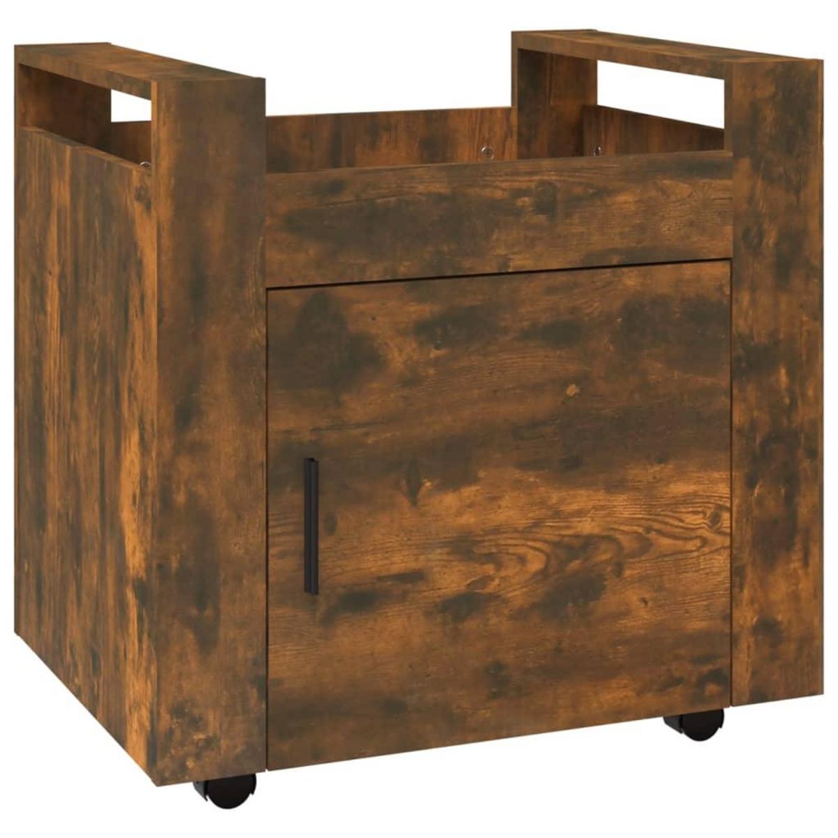 VIDAXL Chariot de bureau Chene fume 60x45x60 cm Bois d'ingenierie