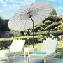 Voir la diapositive 4 : OUTSUNNY Parasol inclinable rond avec manivelle aluminium fibre de verre polyester diamètre 2,60 m coloris crème