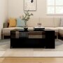 Voir la diapositive 1 : VIDAXL Table basse noir 102x55x42 cm bois d'ingenierie