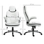 Voir la diapositive 3 : HOMCOM HOMCOM Fauteuil de bureau manager gaming style baquet racing dossier assise capitonné revêtement synthétique blanc noir
