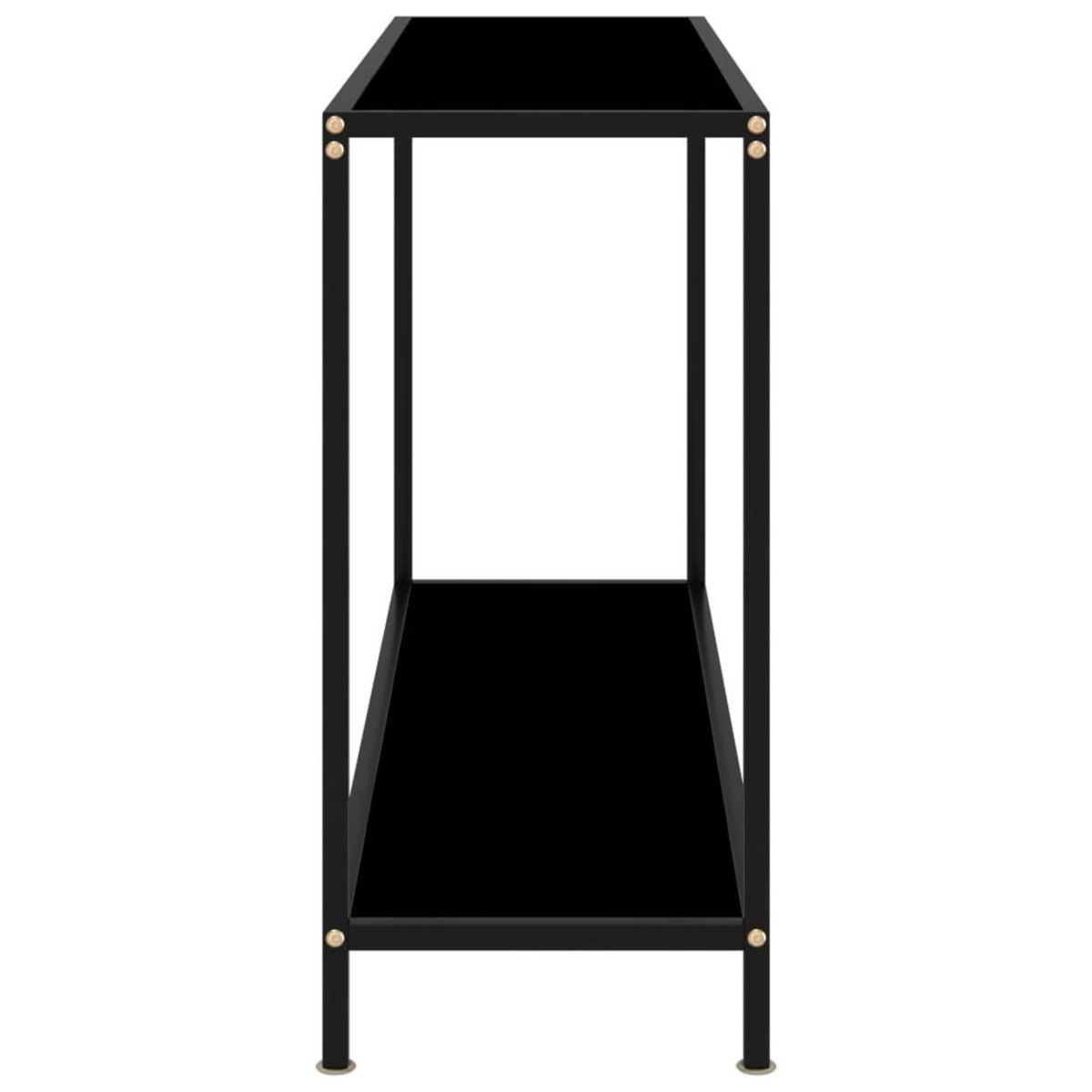 VIDAXL Table console Noir 120x35x75 cm Verre trempe