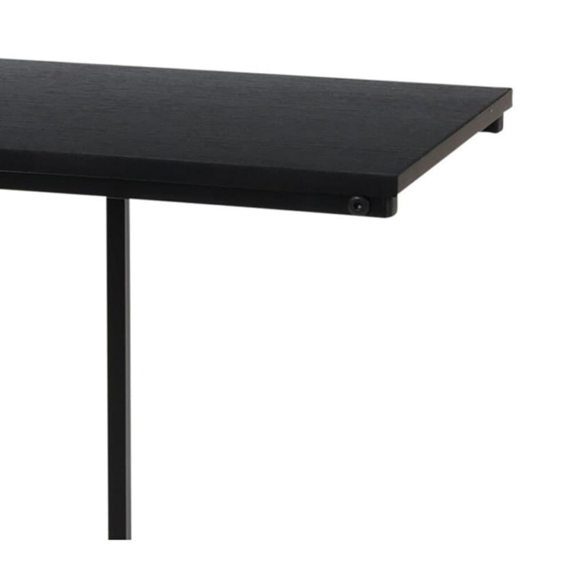 H&S Collection H&S Collection Table d'appoint avec dessus en MDF noir