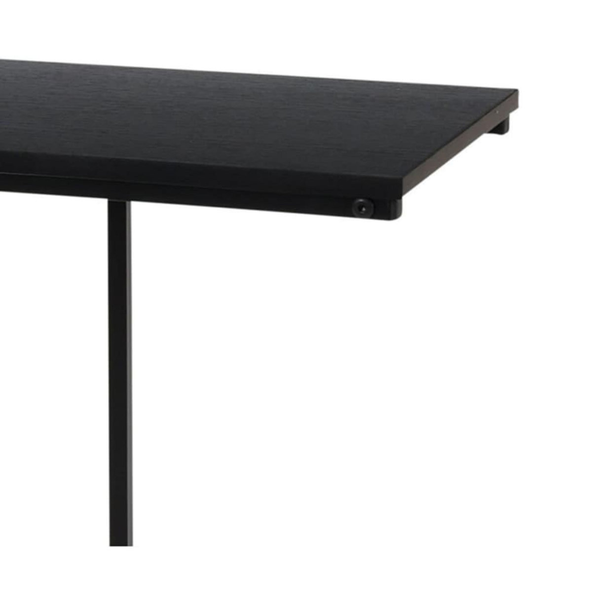 H&S Collection H&S Collection Table d'appoint avec dessus en MDF noir