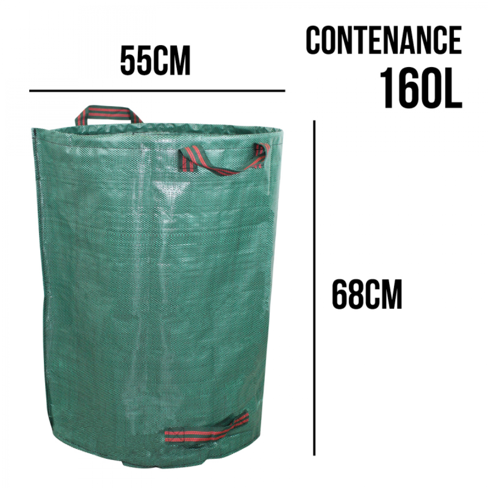 Voir la diapositive 3 : LINXOR Lot de 3 sacs de déchets 160L en PP 150g/m² autoportants