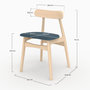 Voir la diapositive 4 : Rendez vous déco Lot de 2 chaises en tissu bleu et bois d'hévéa-Lisette