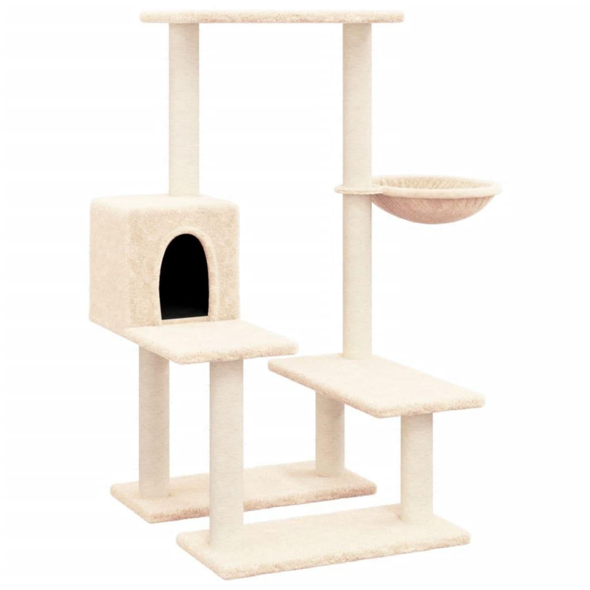 VIDAXL Arbre a chat avec griffoirs en sisal Creme 94,5 cm