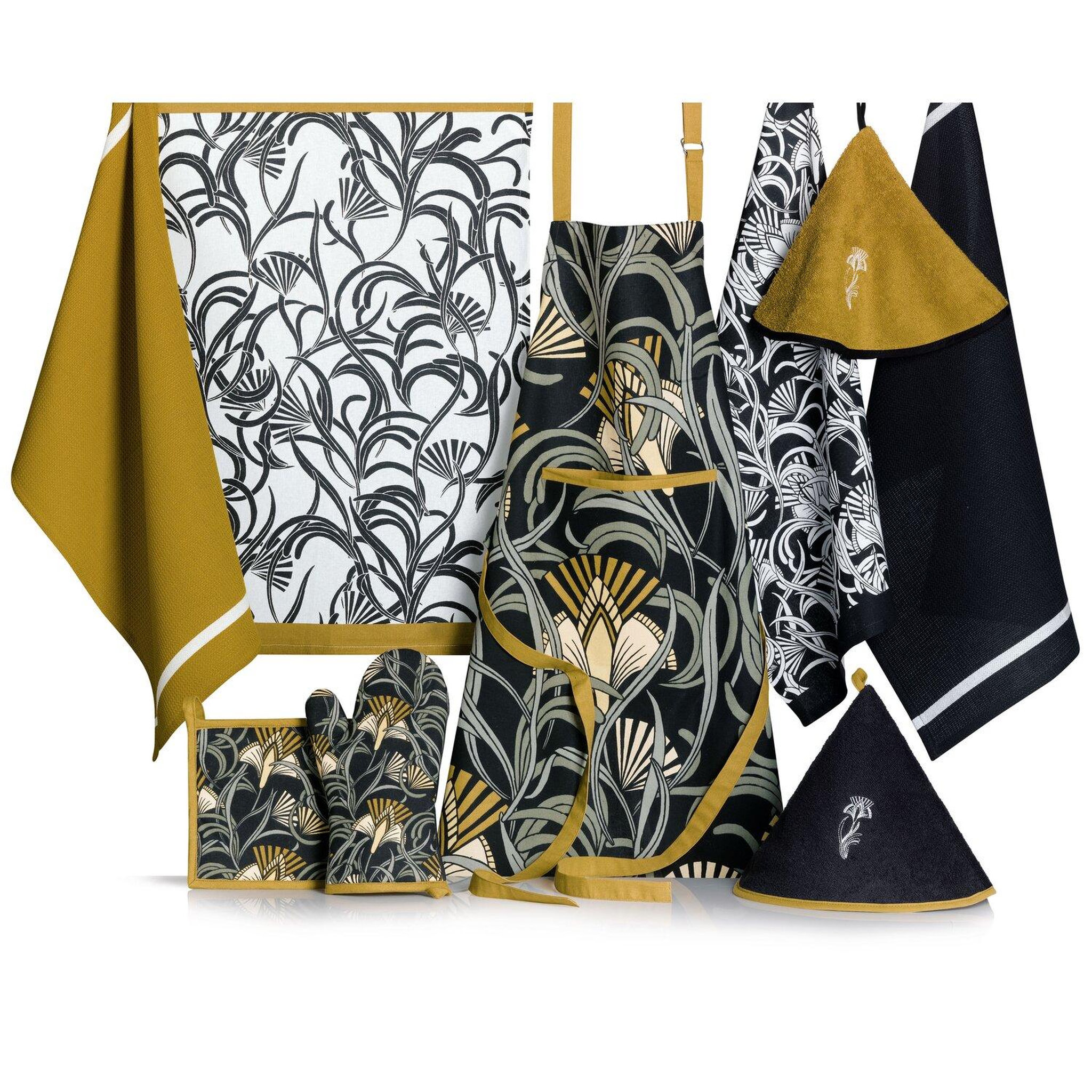 Voir la diapositive 3 : Les Ateliers du Linge Lot de 2 torchons 100% coton liana