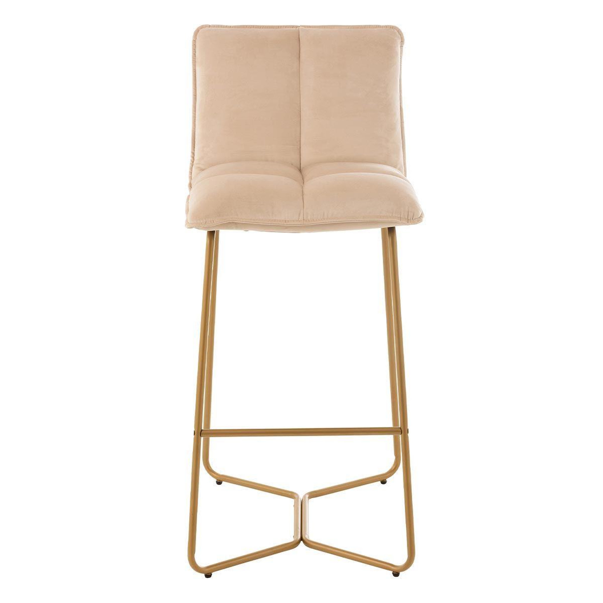 Voir la diapositive 2 : J-LINE Chaise de bar design  pierre  85cm beige