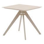 HESPERIDE Table de jardin carré en aluminium 2 places TERZANO - Vanille et argile