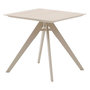 Voir la diapositive 1 : HESPERIDE Table de jardin carré en aluminium 2 places TERZANO - Vanille et argile