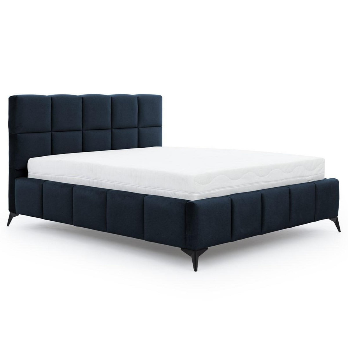 BEST MOBILIER Millie - lit coffre - 180x200 cm - sommier inclus - en velours