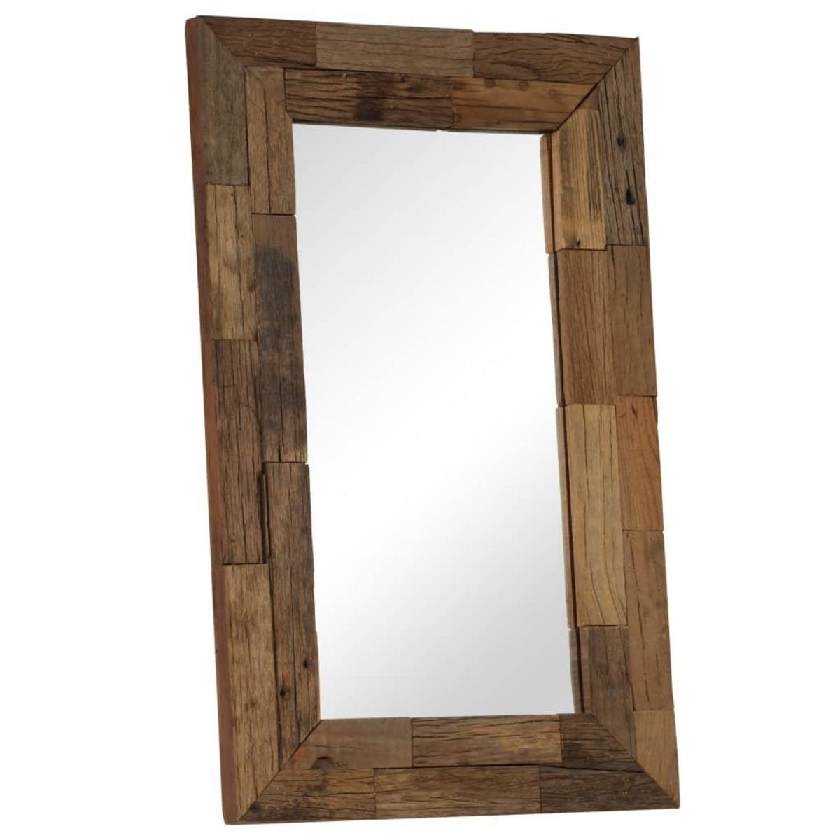 VIDAXL Miroir Bois de recuperation massif 50 x 80 cm