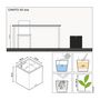 Voir la diapositive 3 : LECHUZA Pot Canto Color 40, gris pierre 7 L 40 cm