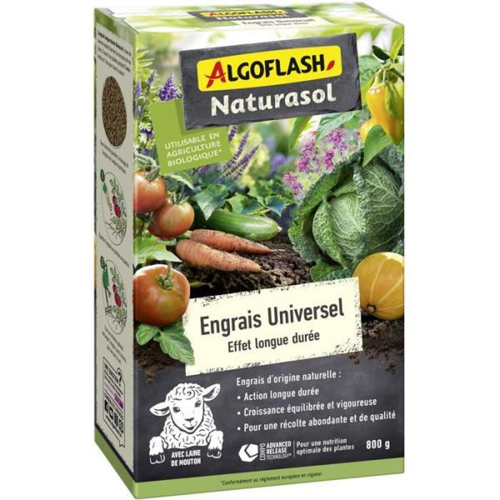 ALGOFLASH NATURASOL Engrais universel - algoflash naturasol - longue durée - 800 g - uab
