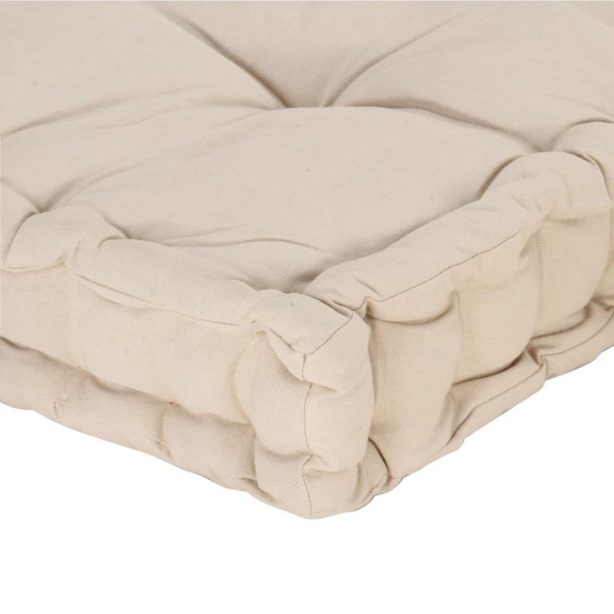 VIDAXL Coussin de plancher de palette Coton 120x40x7 cm Beige