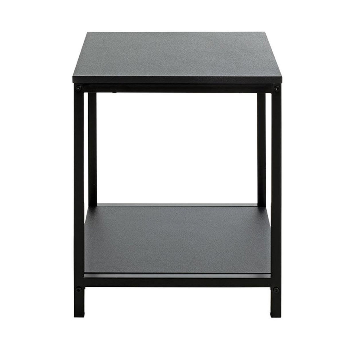 Paris Prix Table d'Appoint Carrée  Longo  50cm Noir