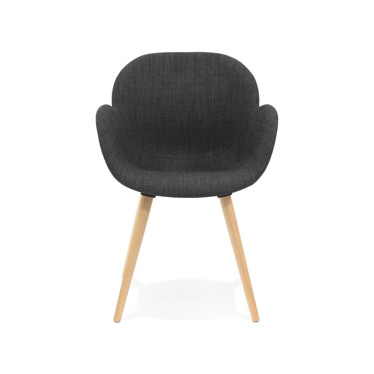 Paris Prix Fauteuil Design en Tissu  Pikko  84cm Gris Foncé