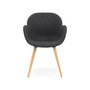 Voir la diapositive 2 : Paris Prix Fauteuil Design en Tissu  Pikko  84cm Gris Foncé