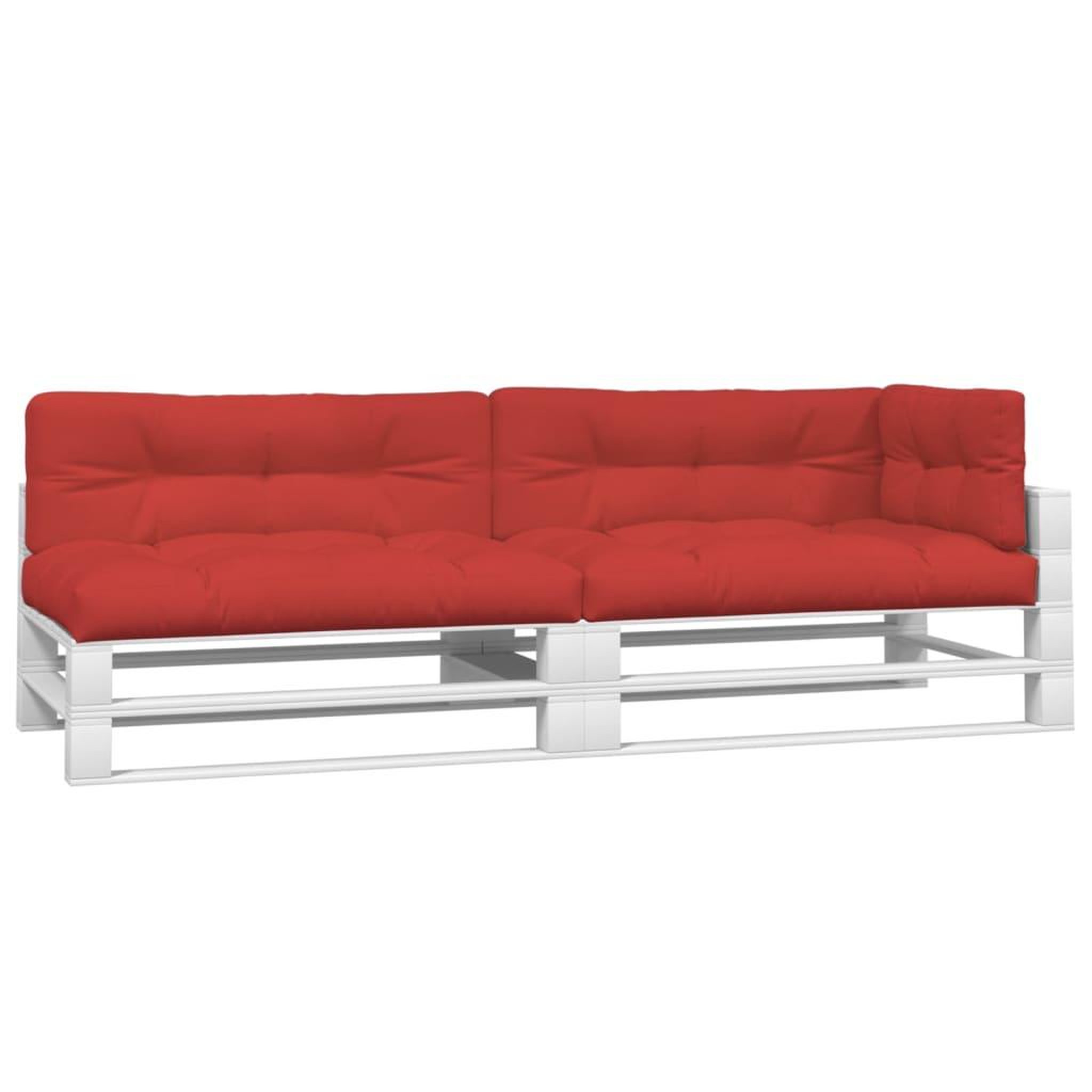 Voir la diapositive 3 : VIDAXL Coussins de palette lot de 5 rouge tissu