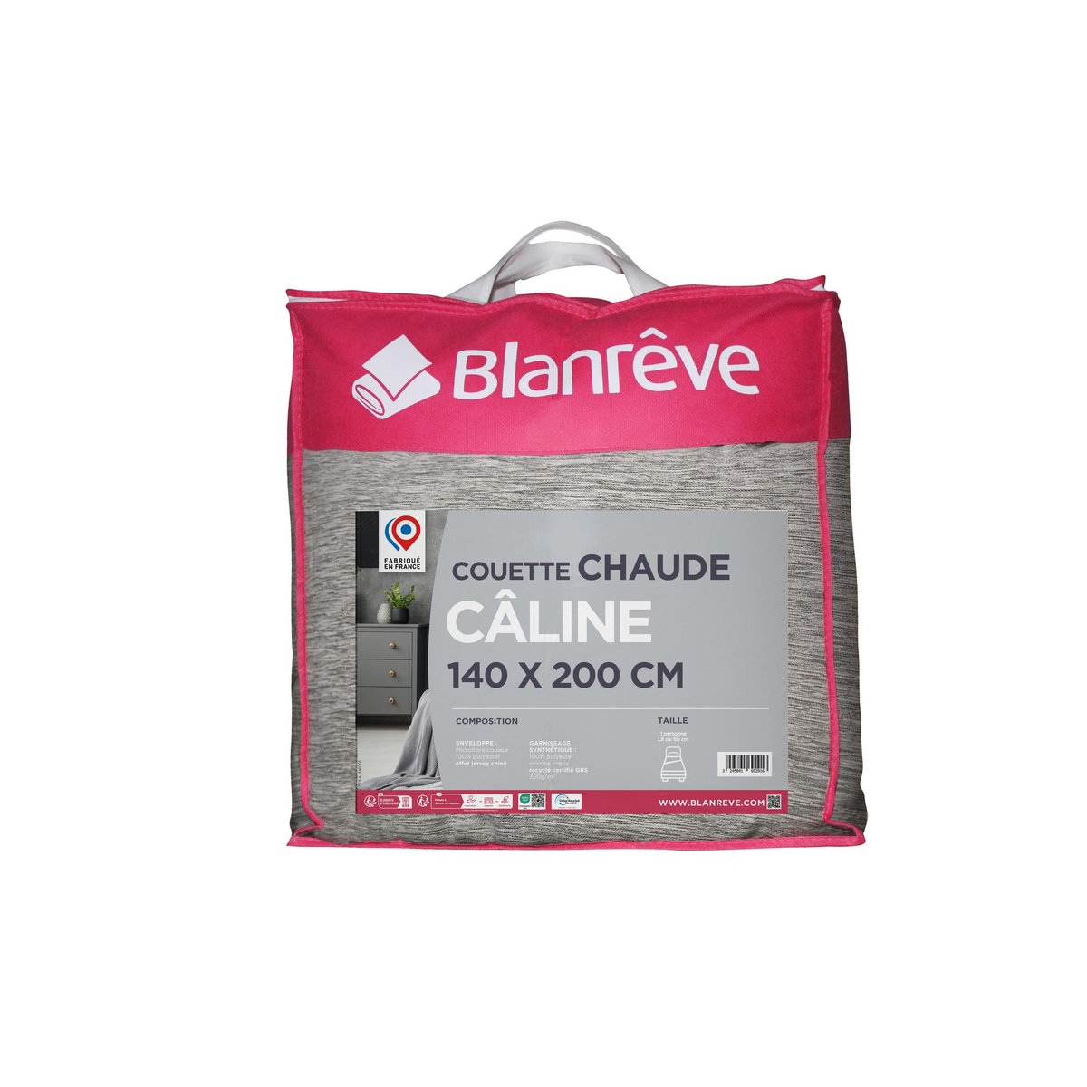 BLANREVE Couette chaude en polyester effet  jersey chiné 