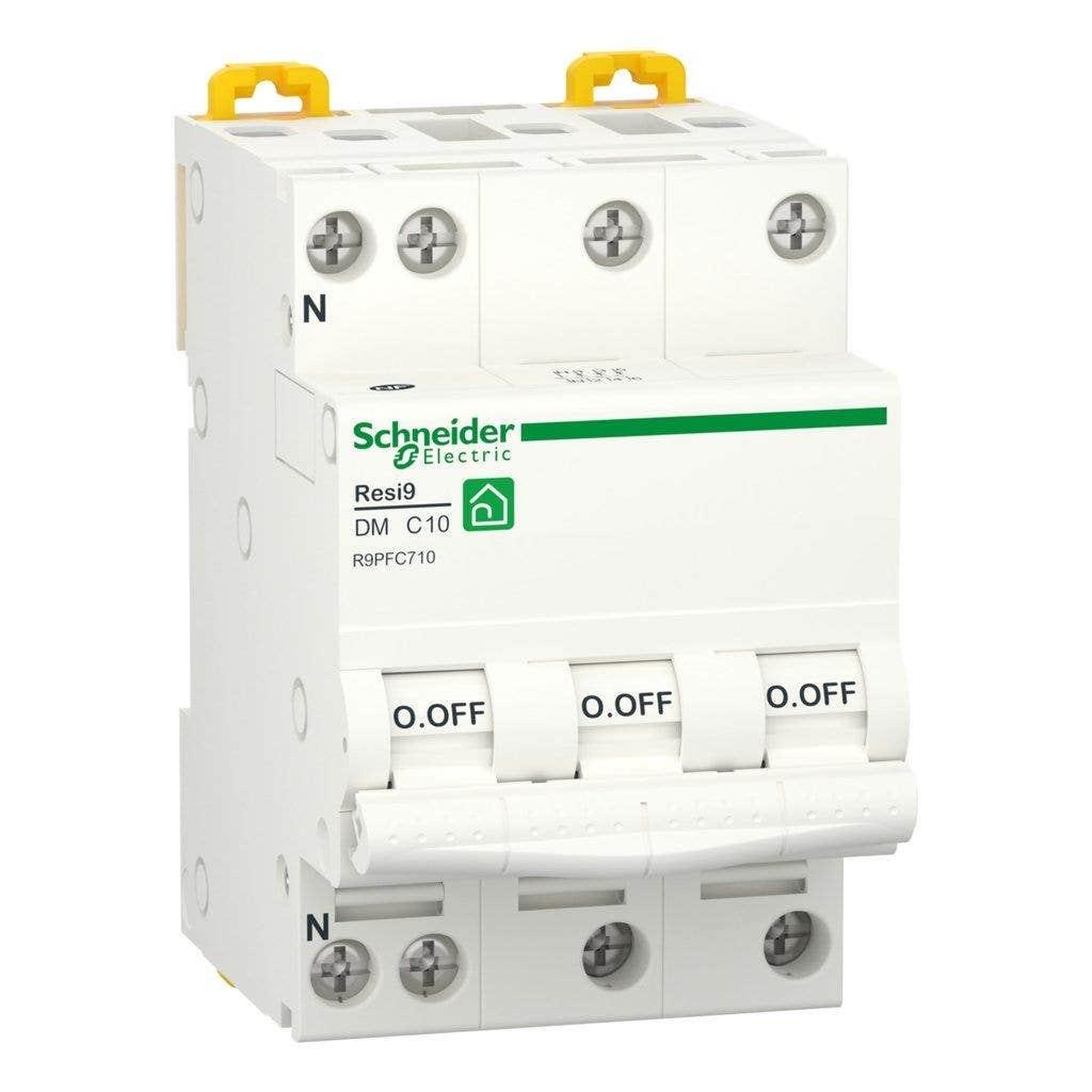 Schneider Electric Disjoncteur modulaire resi9 3p+n courbe c peignable