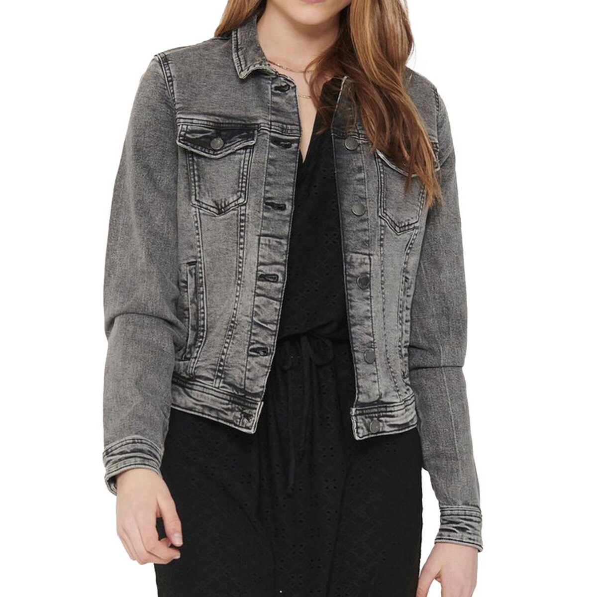 Veste en Jeans Grise Femme Only TIA pas cher Auchan