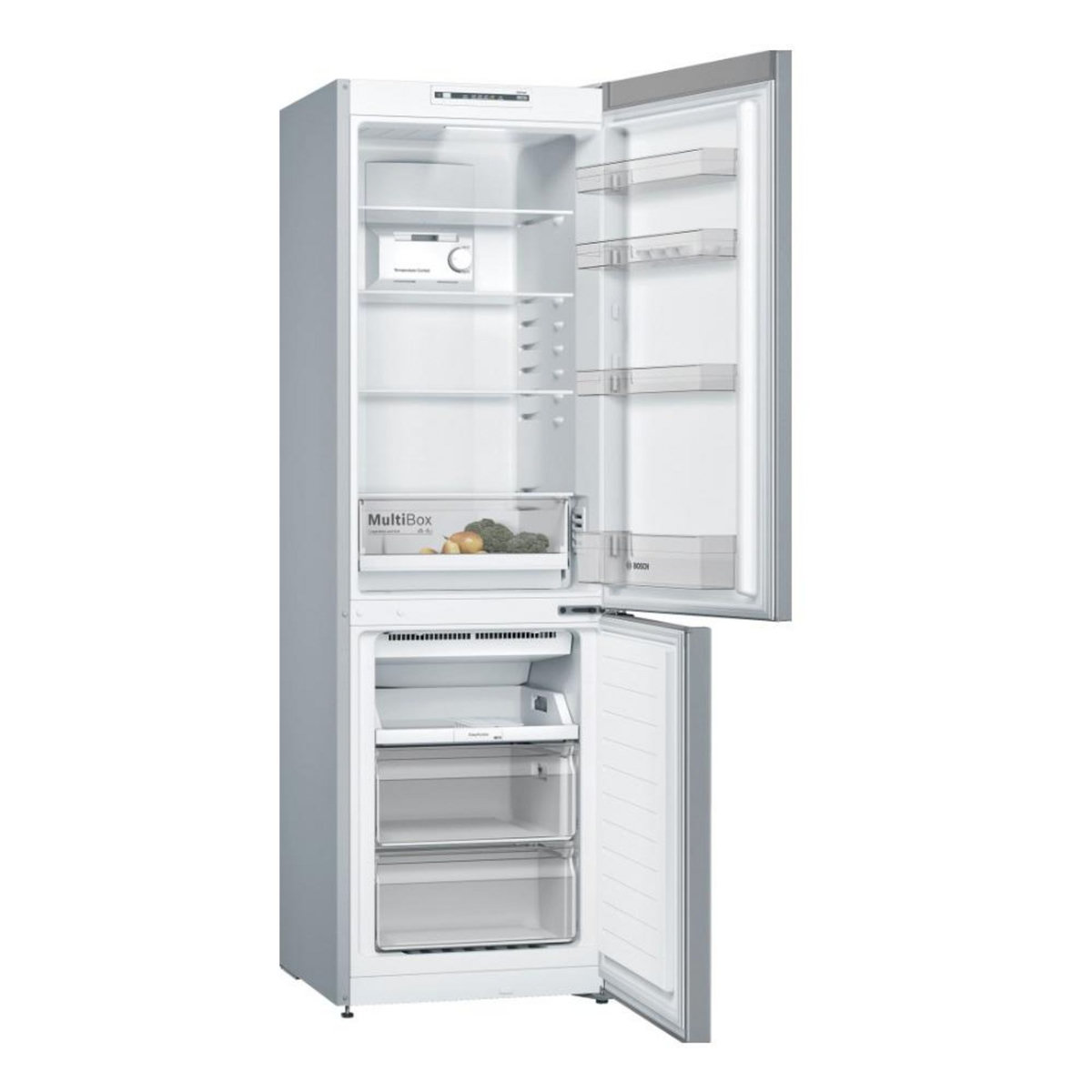 BOSCH Réfrigérateur combiné 60cm 302l nofrost inox - kgn36nlea