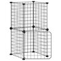 Voir la diapositive 2 : VIDAXL Cage animaux de compagnie a 8 panneaux et porte Noir 35x35 cm