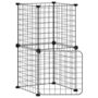 Voir la diapositive 2 : VIDAXL Cage animaux de compagnie a 8 panneaux et porte Noir 35x35 cm