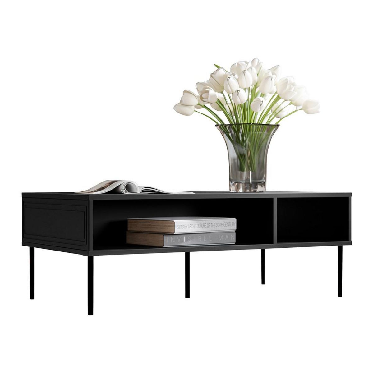BEST MOBILIER Lavaggi - table basse - 2 niches - 110 cm