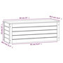 Voir la diapositive 6 : VIDAXL Boîte de rangement Blanc 89x36,5x33 cm Bois massif de pin