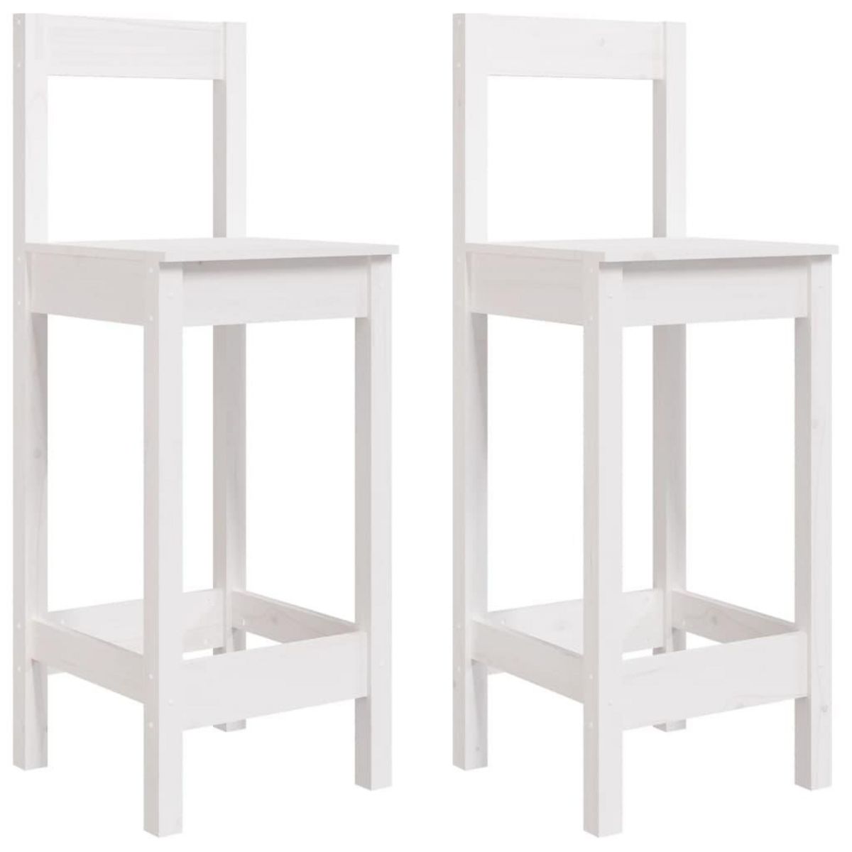 VIDAXL Chaises de bar lot de 2 blanc 40x41,5x112 cm bois de pin solide